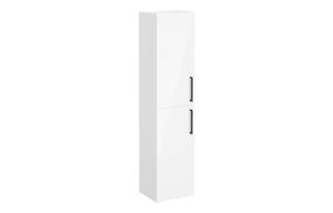 VitrA Root Flat 40cm 2 Door Tall Unit (LH Hinge) - High Gloss White